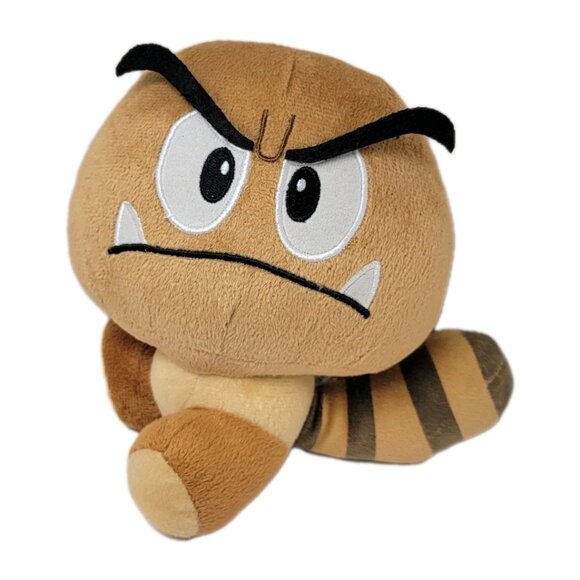 Super Mario Goomba Racoon Tail Tanooki Plush San-ei Japan NWT New With Tags 6" - Picture 3 of 10